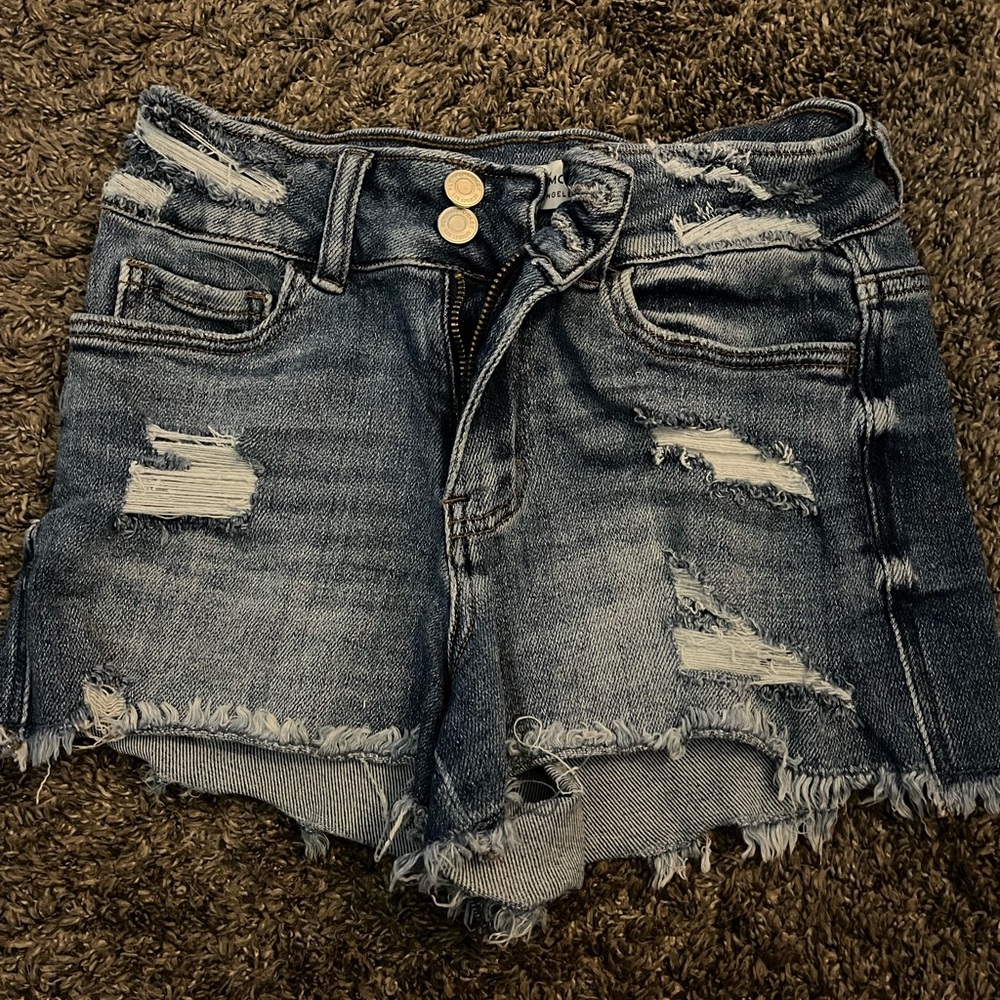 Flying Monkey Distressed Denim Shorts
